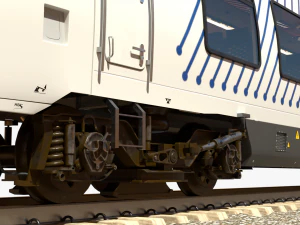 Bombardier TALENT Train National Express Rigged Animado Modelo 3D