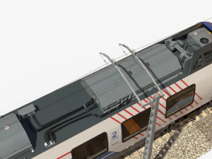 Bombardier TALENT Train National Express Rigged Animado Modelo 3D