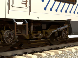 Bombardier TALENT Train National Express Rigged Animado Modelo 3D