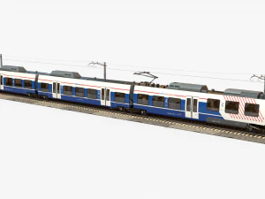 Bombardier TALENT Train National Express Rigged Animado Modelo 3D