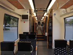 Bombardier TALENT Train National Express Rigged Animado Modelo 3D