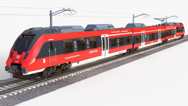 Bombardier TALENT Train Regodb 3D Model .c4d .max .obj .3ds .fbx .stl .blend 