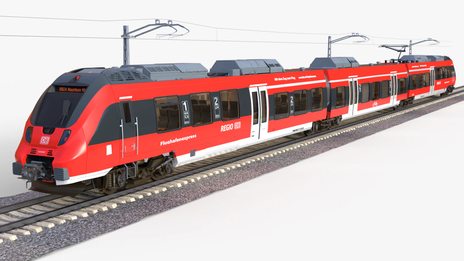 Bombardier TALENT Train Regodb 3D Model .c4d .max .obj .3ds .fbx .stl .blend 