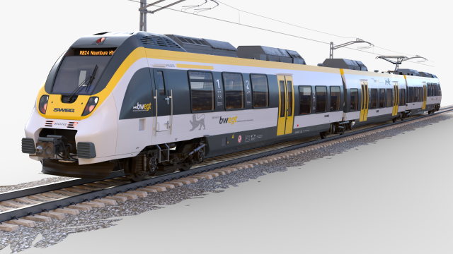 Bombardier TALENT Train sweg Rigged Animated Modelo 3D .c4d .max .obj .3ds .fbx .stl .blend 