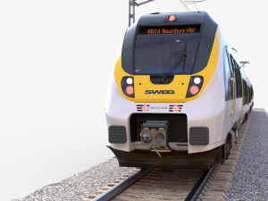 Bombardier TALENT Train sweg Rigged Animated Modelo 3D