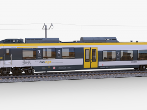 Bombardier TALENT Train sweg Rigged Animated Modelo 3D