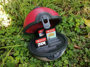pokemon legends arceus pokeball fanart nintendo switch game holder porta cartuchos 3D Print Model