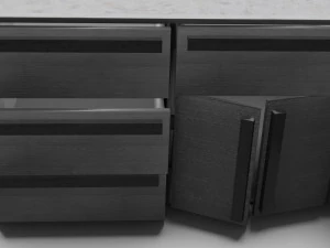 низкополигональная кухня серого цвета 3D Модель