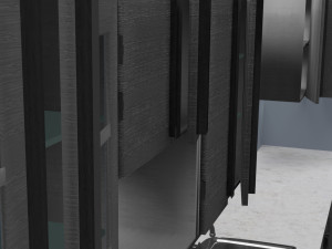 low poly kitchen grey 3D 모델