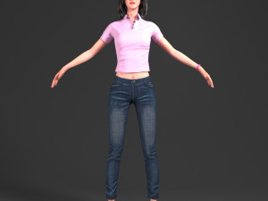 character ji Modèle 3D