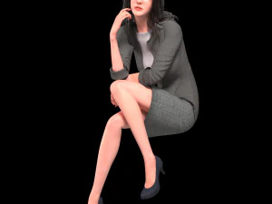 चरित्र जी 3D मॉडल