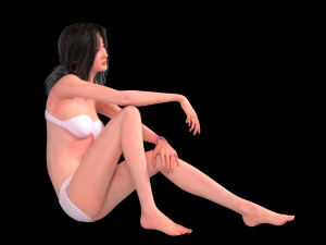 चरित्र जी 3D मॉडल