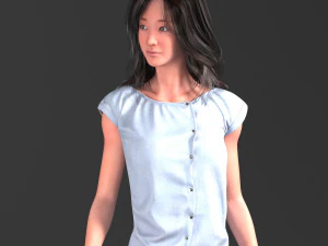 चरित्र जी 3D मॉडल