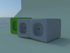 the plug is double and simple 3D Model