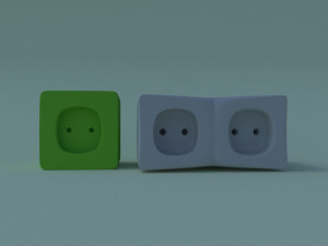 the plug is double and simple Model 3D
