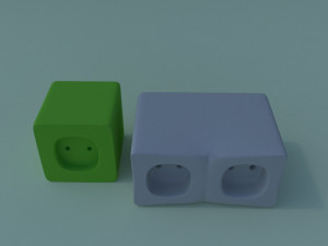 the plug is double and simple Model 3D