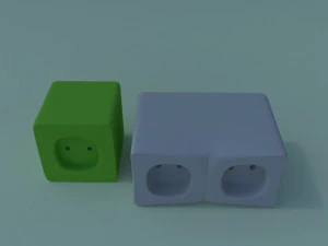 the plug is double and simple 3D Model