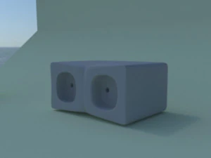 the plug is double and simple 3D Model
