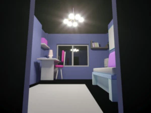 Die Vorlage ist ein Modell eines Raumes 3D Modell