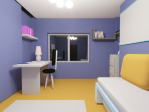 the template is a model of one room 3D Model