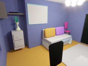 the template is a model of one room 3D Model