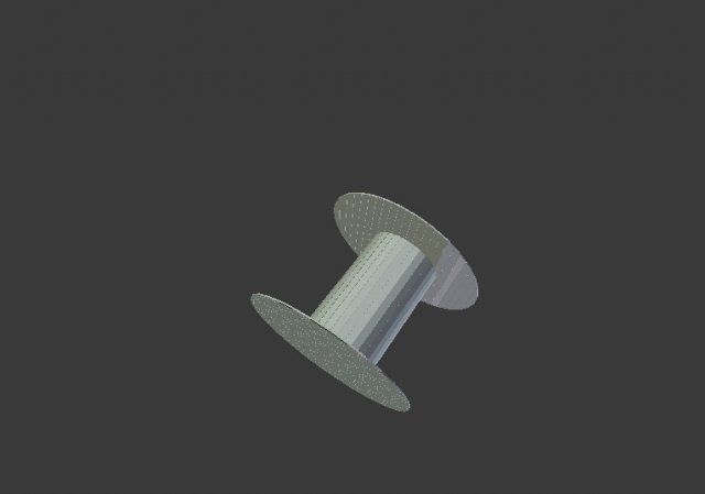 flanged bobbin 3Dモデル .c4d .max .obj .3ds .fbx .stl .blend 