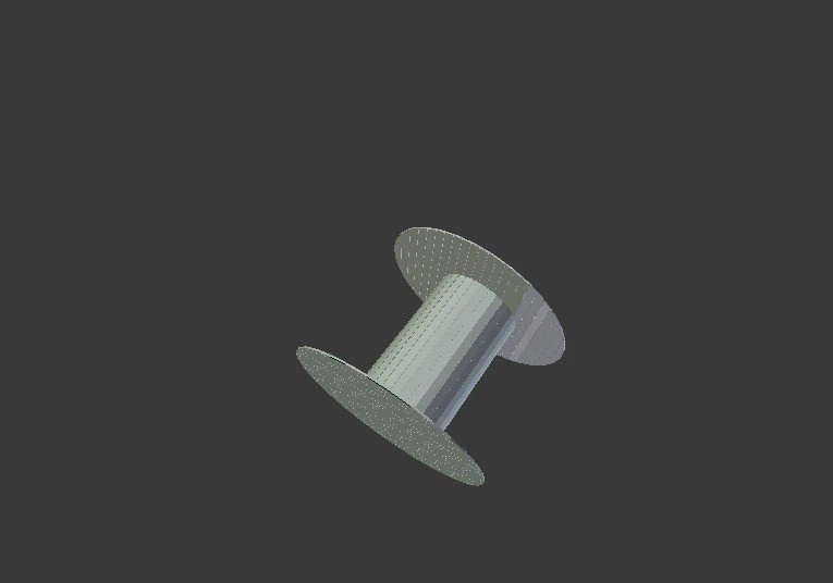 flanged bobbin 3D Model .c4d .max .obj .3ds .fbx .stl .blend