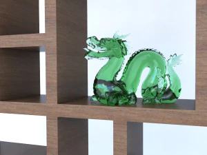 estante de livros e decora&ccedil;&otilde;es de madeira luxuosas Modelo 3D