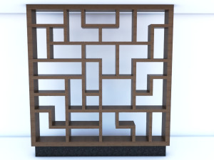 bookshelf bookcase and luxury wood decorations 3D Модель