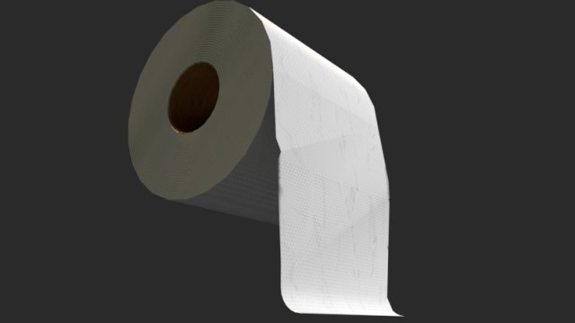 toilet paper low poly for bathroom realistic and textured 3D Model .c4d .max .obj .3ds .fbx .stl .blend