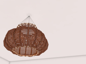 chandelier made of realistic and rendered cattail 3D Model