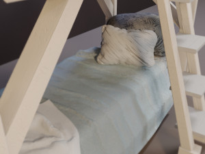 house bed for children 3D 模型