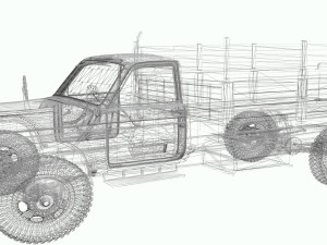 hybrid truck n-001 3D 模型