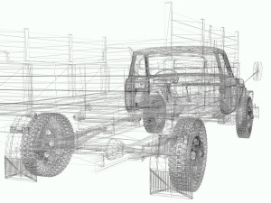 hybrid truck n-001 3D 模型