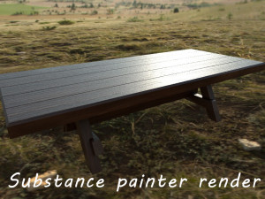 lowpoly wood table 3D Model