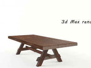 lowpoly wood table 3D Model