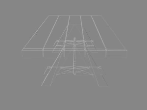 lowpoly wood table 3D Model