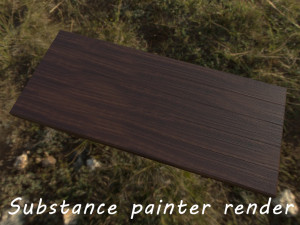 lowpoly wood table 3D Модель