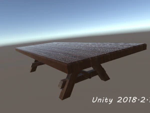 lowpoly wood table 3D Model