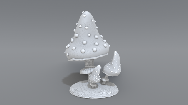mushroom 3D 打印模型 .c4d .max .obj .3ds .fbx .stl .blend 