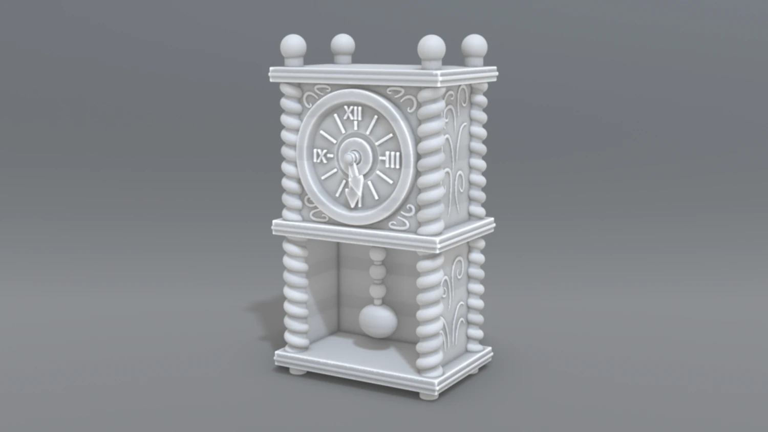 clock 3D Print Model .c4d .max .obj .3ds .fbx .stl .blend
