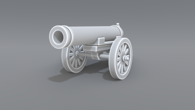 cannon Model do druku 3D .c4d .max .obj .3ds .fbx .stl .blend 