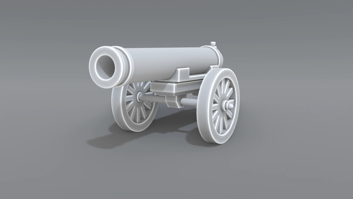 cannon 3D Print Model .c4d .max .obj .3ds .fbx .stl .blend 