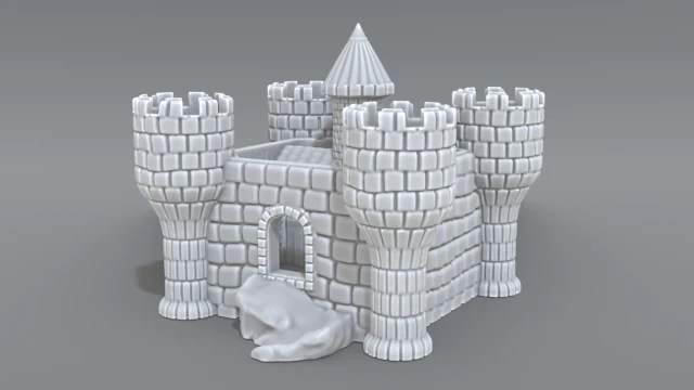castello Modello di stampa 3D .c4d .max .obj .3ds .fbx .stl .blend 