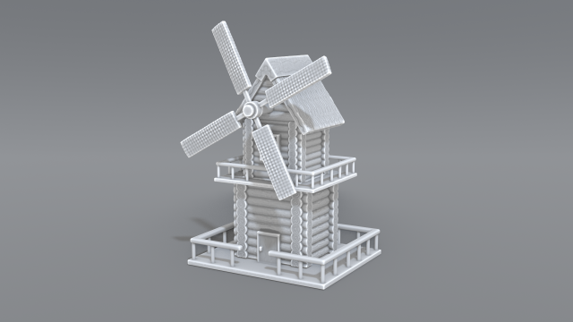 mill Model Cetak 3D .c4d .max .obj .3ds .fbx .stl .blend 