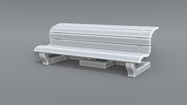 bench 3D Baskı Modeli .c4d .max .obj .3ds .fbx .stl .blend 