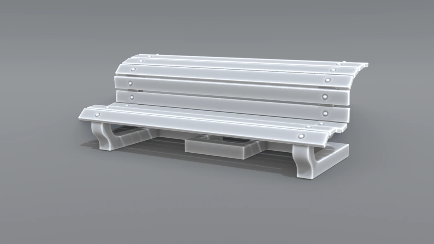 bench 3D Print Model .c4d .max .obj .3ds .fbx .stl .blend