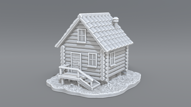 country house 3D 打印模型 .c4d .max .obj .3ds .fbx .stl .blend