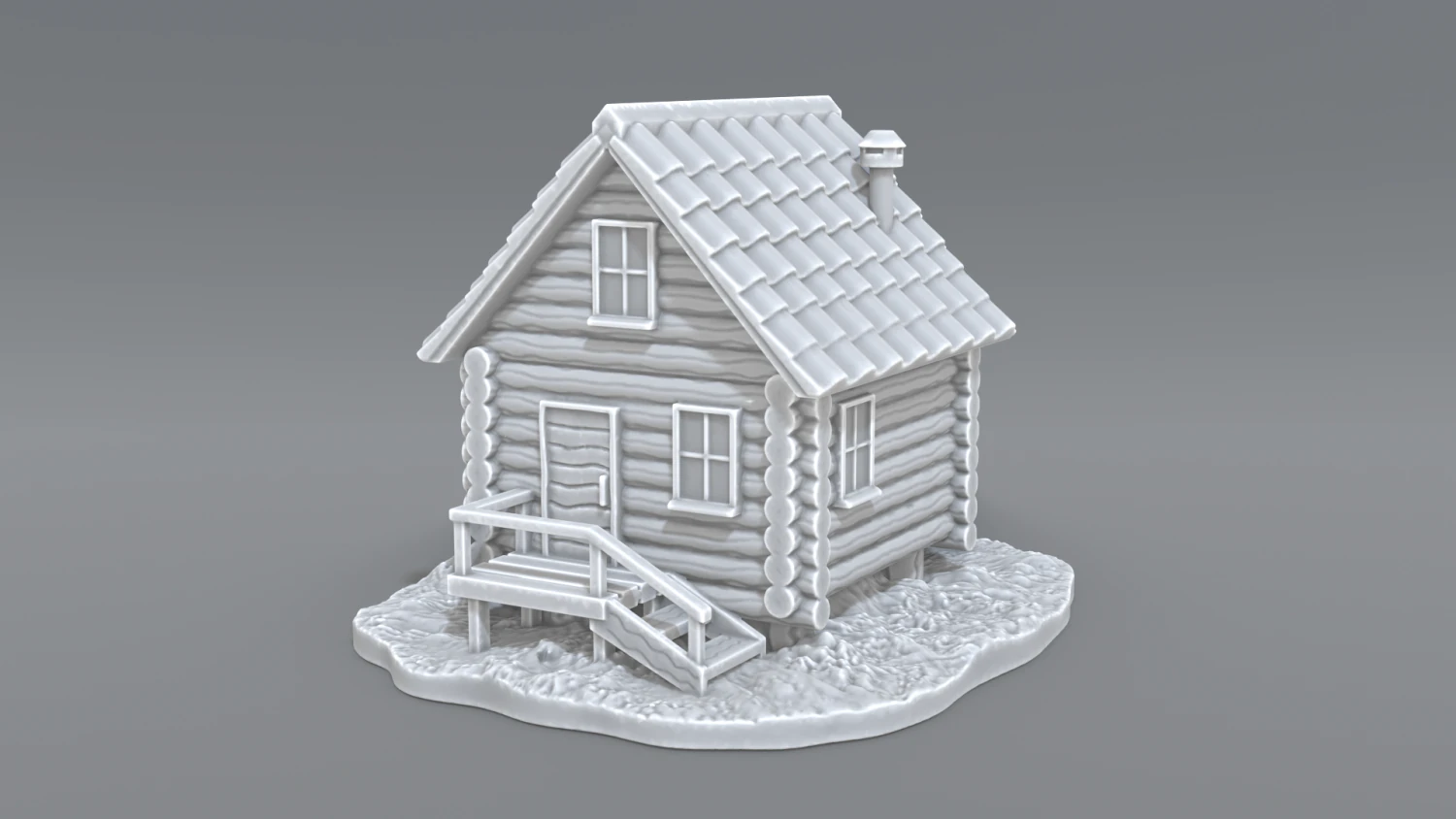 country house 3D Print Model .c4d .max .obj .3ds .fbx .stl .blend