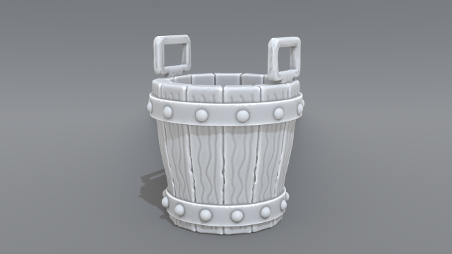 bucket Model do druku 3D .c4d .max .obj .3ds .fbx .stl .blend 